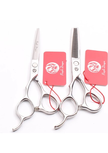 Z8000 Yin D 6n Z8000 6 Inç 17.5 cm Sol El Paslanmaz Mor Ejderha Parlak Kuaförlük Makas Kesme Makası Inceltme Makası Saç Makası (Yurt Dışından) fiyatları