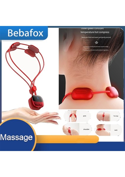 Kırmızı Mini Ems Taşınabilir Boyun ve Omuz Masajı Güvenli Gizlemek Isı Elektrikli Darbe Derin Doku Kolye Şekli Kişisel Sağlık (Yurt Dışından) fiyatları