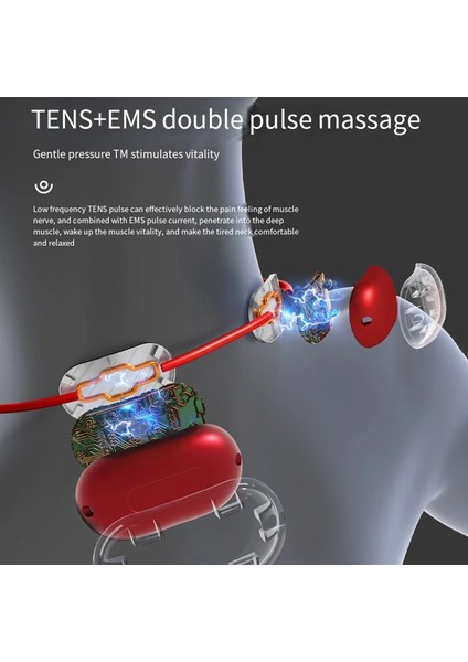 Kırmızı Mini Ems Taşınabilir Boyun ve Omuz Masajı Güvenli Gizlemek Isı Elektrikli Darbe Derin Doku Kolye Şekli Kişisel Sağlık (Yurt Dışından) fırsatları