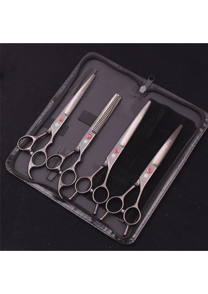 Z3002 Hei PYSX4P 7 ''köpek Bakım Makası Inceltme Makası Profesyonel Kedi Pet Makas Hemostatik Forseps Tarak Saç Kesme Yüksek Kaliteli Z3002 (Yurt Dışından)