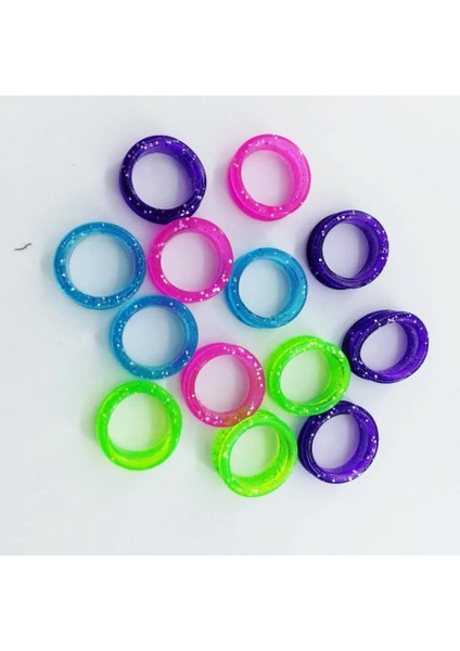 Yeşil 20 Adet Silika Jel Parmak Yüzük Herhangi Bir Makas Ekler Kuaförlük Makas Yedek Parçalarına Uygun (Yurt Dışından) modelleri