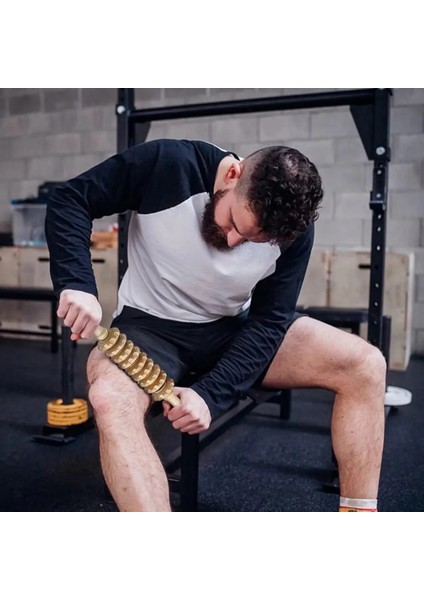 B Vücut Fasya Masajı Kaymaz Sap Ahşap Yivli Dişli Kollar Bacaklar Uyluk Kalçalar Sırt Gevşemesi Için Pürüzsüz Rulo Masajı (Yurt Dışından) fırsatları