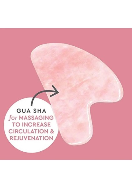 Pembe Gül Kuvars Yeşim Masaj Rulo Guaj Kazıyıcı Seti Doğal Kristal Taş Gua Sha Kurulu Yüz Masajı Cilt Bakımı Güzellik Aracı (Yurt Dışından)