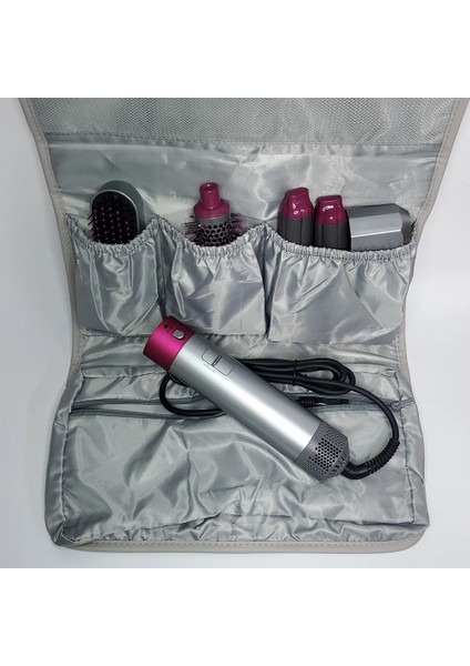 Boş Siyah Çanta Abd Plug 2023 Yeni 5 1 Saç Kurutma Makinesi Güçlü Sıcak Hava Fırçası Saç Şekillendirici Aracı, Dyson Airwrap Ev Salon Üfleyici Için Taşınabilir Pu Çanta ile (Yurt Dışından)