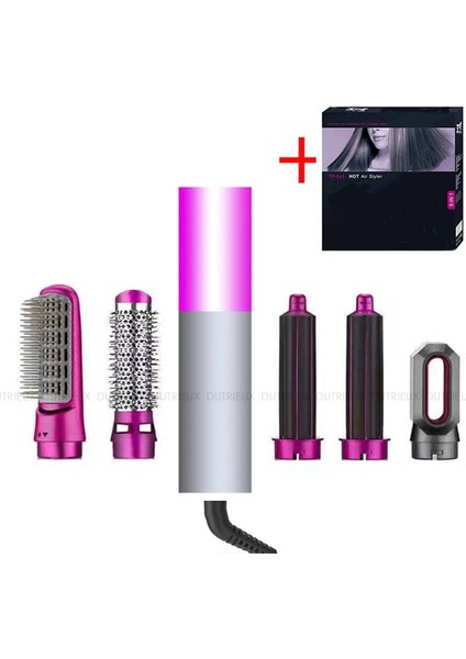 Gül Kırmızı Au Tak Dyson Airwrap 5 In 1 Saç Kurutma Makinesi Sıcak Tarak Seti Profesyonel Bukle Makinesi Saç Düzleştirici Şekillendirici Aracı Saç Kurutma Makinesi Ev (Yurt Dışından)