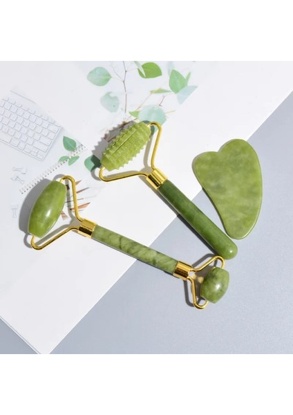 Green-B Doğal Yeşim Güzellik Kazıma Yüz Masajı Rulo Taramalar Meridyenler ve Akupunktur Noktaları Kaldırır Kırışıklıkları Sıkılaştırır Yorgunluğu Ortadan Kaldırır (Yurt Dışından) fiyatları