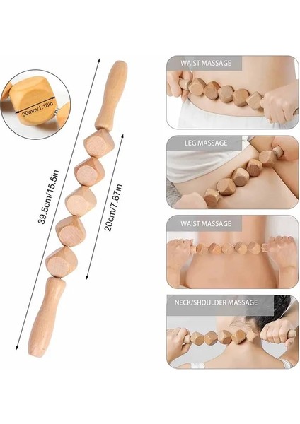 1 Adet - Tip 4 Ahşap Terapi Masaj Aletleri, Ahşap Gua Sha Anti Selülit Masaj Silindiri Aracı, El Selülit Blasters Küp Masajı (Yurt Dışından)