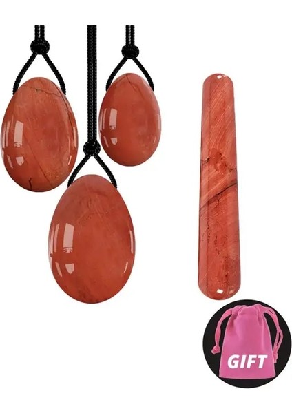 Kırmızı Jasper Seti Gül Kuvars Yoni Yumurta Seti Doğal Obsidyen Yeşim Yumurta Yoni Değnek Yeşim Masaj Vajinal Kaslar Sıkma Topu Kristal Kegel Yumurta (Yurt Dışından)
