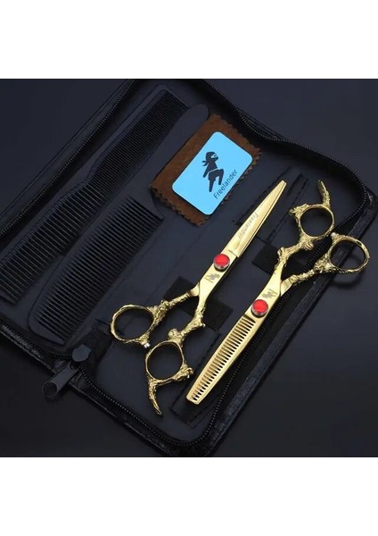 1 Takım 6,0 Inç.freelander Daha Fazla Stil/renk Ejderha Sapı Profesyonel Kuaförlük Makasına Sahiptir Berber Makası Yüksek Kaliteli Salon (Yurt Dışından)