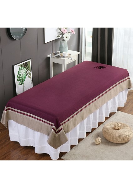 Fuşya Yeni Lüks Güzellik Salonu Özel Çarşaf Spa Bakımları Masaj Kalınlaşmak Pamuk ve Keten Saf Pamuk Çarşaf 130 cm * 230 cm (Yurt Dışından) fiyatları