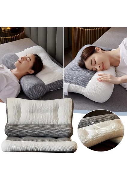 A S-40X60CM Süper Ergonomik Yastık Ergonomik Boyun Masaj Yastığı Boyun Sedye Omuz Masaj Yastığı Servikal Omurga Düzeltme Yastıkları (Yurt Dışından)