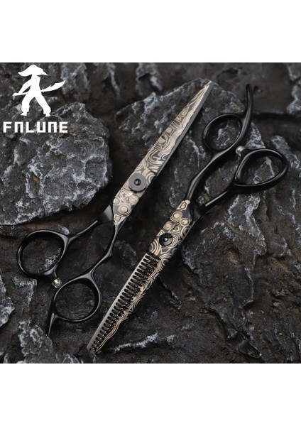 A17460 Fnlune Şam Desen Profesyonel Kuaför Makas Kesim Berber Saç Kesimi Inceltme Çözgü Kesme Lancet Kuaförlük Makas (Yurt Dışından) fiyatları