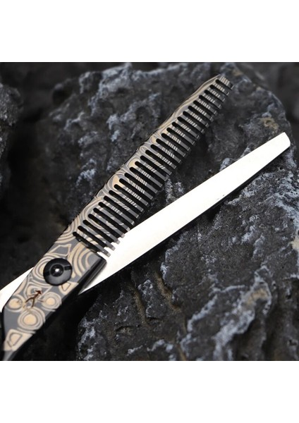 A17460 Fnlune Şam Desen Profesyonel Kuaför Makas Kesim Berber Saç Kesimi Inceltme Çözgü Kesme Lancet Kuaförlük Makas (Yurt Dışından) fırsatları