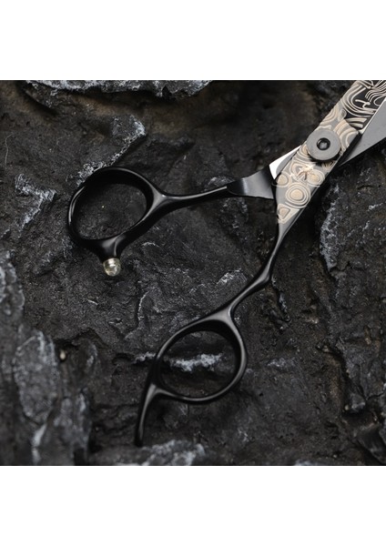 A17460 Fnlune Şam Desen Profesyonel Kuaför Makas Kesim Berber Saç Kesimi Inceltme Çözgü Kesme Lancet Kuaförlük Makas (Yurt Dışından) indirimleri