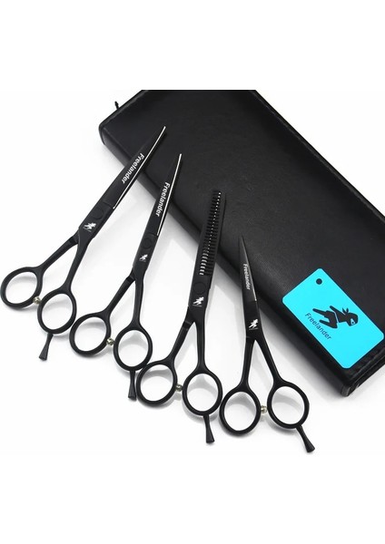 5 Inç Kesme 4 "5" 5.5 "profesyonel Kuaförlük Makas Seti Stilist Düz Makas Inceltme Makas Saç Kesimi Siyah Boya Saç Makası 440C (Yurt Dışından) fırsatları