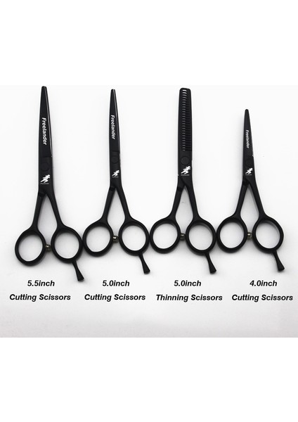 5 Inç Kesme 4 "5" 5.5 "profesyonel Kuaförlük Makas Seti Stilist Düz Makas Inceltme Makas Saç Kesimi Siyah Boya Saç Makası 440C (Yurt Dışından) indirimleri