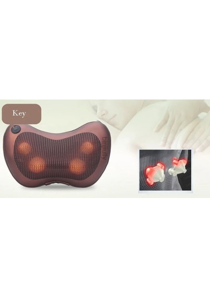 Abd Plug Baş Boyun Masajı Araba Ev Servikal Shiatsu Masajı Boyun Geri Bel Vücut Elektrikli Çok Fonksiyonlu Masaj Yastığı Yastık (Yurt Dışından)