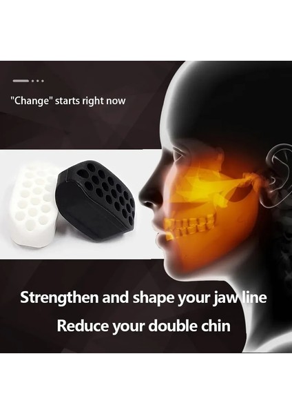2 Beyaz Yüz Masseter Jawline Çene Jawrsize Kas Erkek Ağız Egzersiz Çiğneme Topu Isırma Kırıcı Eğitim Spor Yüz Masseter Erkek Jawl (Yurt Dışından)