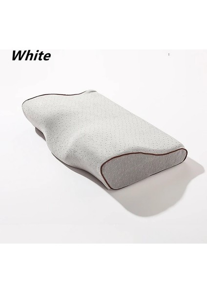 PC040-BEYAZ Bellek Köpük Yatak Yastık Boyun Koruması Yavaş Ribaund Bellek Köpük Kelebek Şekilli Yastık Sağlık Servikal Boyun Boyutu 50*30 cm (Yurt Dışından) fiyatları