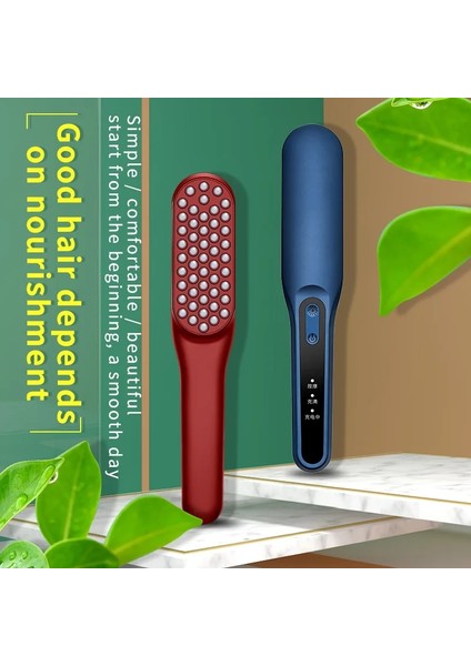 Mavi Anti Ayrılma Saç Geliştirme Elektrikli Masaj Tarak LED Kırmızı Mavi Işık Negatif Iyon Kuaför Kafa Derisi Masajı (Yurt Dışından) fırsatları