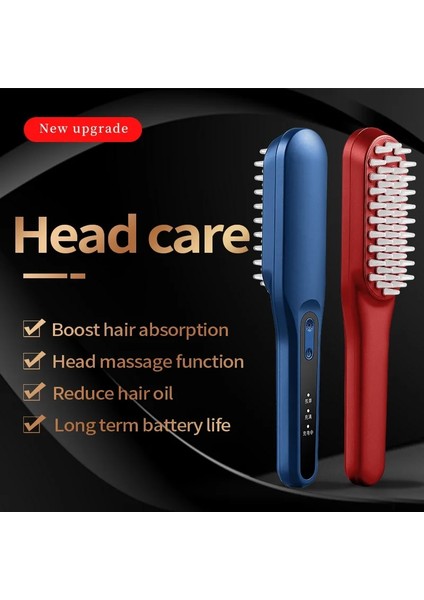 Mavi Anti Ayrılma Saç Geliştirme Elektrikli Masaj Tarak LED Kırmızı Mavi Işık Negatif Iyon Kuaför Kafa Derisi Masajı (Yurt Dışından) indirimleri