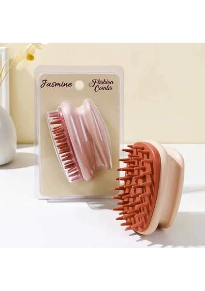 Pembe Yeni Saç Tarak Silikon Saç Temizleme Banyosu Spa Duş Fırçası Masaj Fırçası Saç Bakım Şampuanı Banyo Fırçası Tarak Saç Yıkama Tarağı (Yurt Dışından)