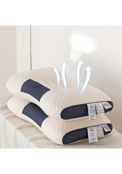 Gri M-48X74CM Yumuşak 3D Spa Masaj Yastığı Süper Ergonomik Boyun Masaj Yastıkları Uykuyu Korumaya Yardımcı Olmak Boyun Yastık Örme Pamuk Yastık Yatak (Yurt Dışından) fiyatları