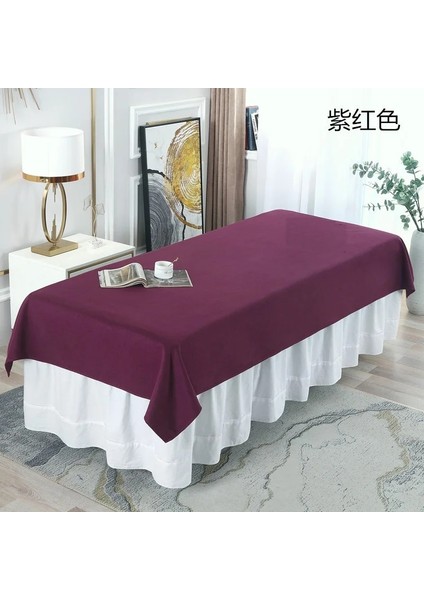 Fuşya 120CM230CM Düz Renk Güzellik Salonu Levha Kalınlaşmak Saf Pamuk Masaj Için Özel Kirli Güzellik Levha Hiçbir Delik (Yurt Dışından)