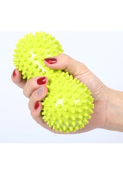 Fıstık Sarı Fıstık Şekli Pvc Dikenli Masaj Topu Derin Doku Sırt Masajı Ayak Masajı Plantar Fasiit Tetik Noktası Kas Terapisi (Yurt Dışından)