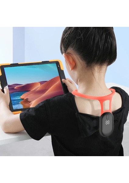 Pembe LCD Sırt Desteği Düzeltici Ultrasonik Lenfatik Yatıştırıcı Vücut Oturma Duruşu Düzeltici Boyun Enstrüman Boyun Masajı Sağlık (Yurt Dışından) fırsatları