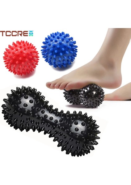 Set B-3 Adet Kirpi Masaj Topu Dikenli Fıstık Topu Stres Refleksoloji Tetik Noktası Masaj Topları Kol Bacak Geri Ayak El Kas Relax (Yurt Dışından)