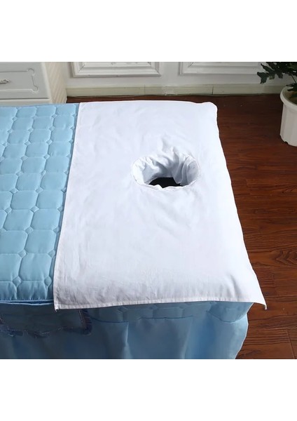 Saf Beyaz 50CMX70CM Pamuklu Yüz Delikli Masaj Havlusu, Tuina El Bezi, Massge Masa Örtüsü, Sırt Yürüyüşü 5 Adet (Yurt Dışından)