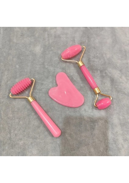 Bej Reçine Gua Sha Rulo Masaj Yüz Vücut Yüz Guasha Masaj Aletleri Güzellik Sağlık Cilt Bakımı Araçları Değil Yeşim Taşı 2/3 Adet (Yurt Dışından)