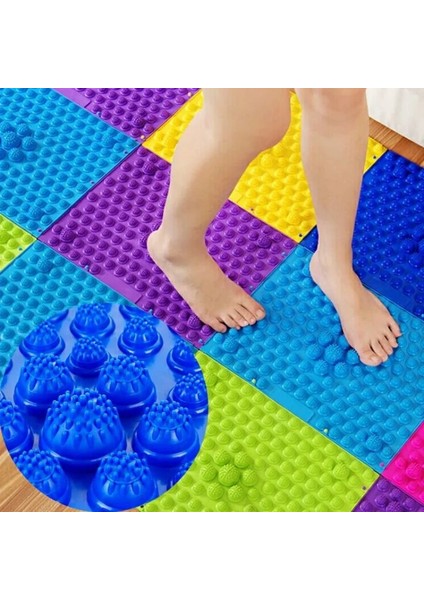 Yeşil Shiatsu Ayak Masajı Dayanıklı Refleksoloji Ayak Masaj Yastığı Ayak Basıncı Kan Dolaşım Plakası Mat Masaj Yürüyüş Pedi (Yurt Dışından)