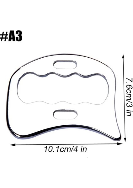 A3 Paslanmaz Çelik Kazıma Masaj Kas Kazıyıcı Yumuşak Doku Gua Sha Masaj Aletleri Omuz Bel Geri Bacaklar Kol Masajı Relax (Yurt Dışından)