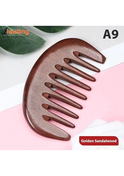 A11 13 Stil Meridyen Masaj Tarak Beş Diş Kulpsuz Ahşap Nokta Akupunktur Kafa Tarak Geniş Diş Sandal Ağacı Tarak Masaj Başlığı (Yurt Dışından)