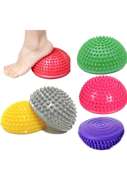 Kırmızı 16 cm Yoga Topu Pvc Şişme Masaj Noktası Yarım Fit Top Denge Eğitmen Sabitleyici Spor Pilates Fitness Dengeleme Masaj Topu (Yurt Dışından) fırsatları