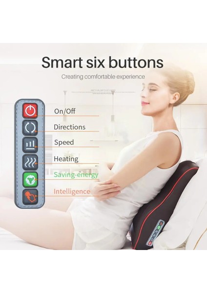 H Elektrikli Shiatsu Baş Boyun Servikal Çekiş Vücut Masajı Araba Masaj Cihazı Yastık Geri Isıtma Titreşimli Yastık S7Q3 (Yurt Dışından) fırsatları