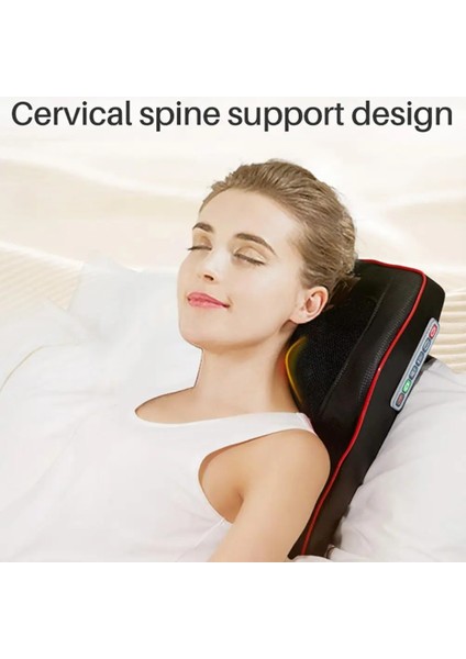 H Elektrikli Shiatsu Baş Boyun Servikal Çekiş Vücut Masajı Araba Masaj Cihazı Yastık Geri Isıtma Titreşimli Yastık S7Q3 (Yurt Dışından) indirimleri