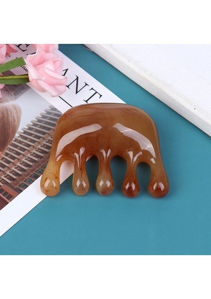 8 Çin Doğa Yeşim Ahşap Tarak Guasha Yüz Masajı Spa Akupunktur Kafa Terapisi Tetik Noktası Tedavisi Kafa Güzellik Aracı 1 Adet (Yurt Dışından)