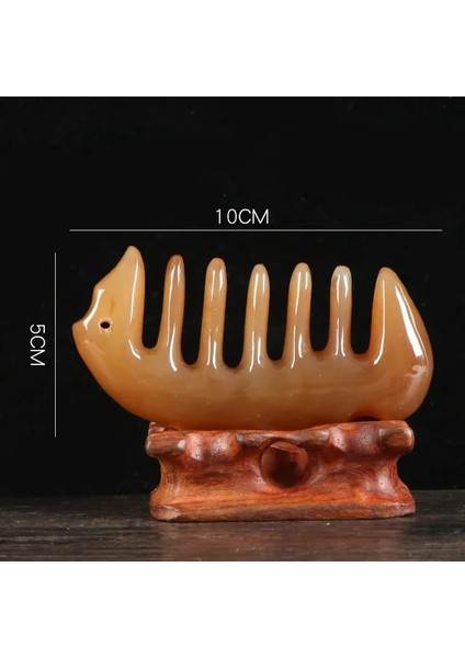 C Vücut Meridyen Masaj Tarağı Boynuz Sentezi Beş Geniş Diş Tarağı Kan Dolaşımının Akupunktur Tedavisi Antistatik Saç Tarağı (Yurt Dışından)