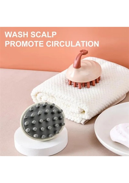 A03 Masaj Fırçası Saç Yıkama Tarak Silikon Şampuan Kafa Derisi Silikon Vücut Fırçası Banyo Spa Duş Fırçası Masaj Fırçası Saç Fırçası (Yurt Dışından)