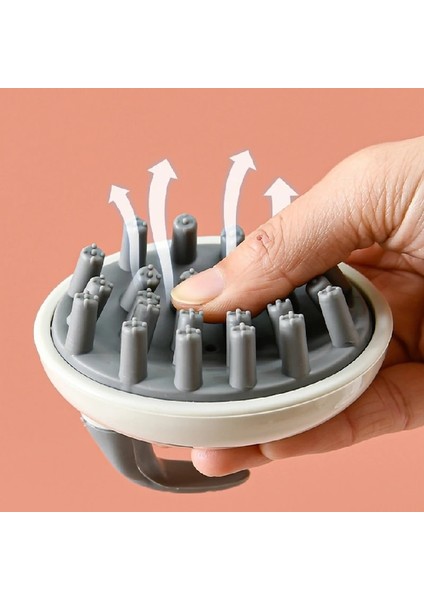A03 Masaj Fırçası Saç Yıkama Tarak Silikon Şampuan Kafa Derisi Silikon Vücut Fırçası Banyo Spa Duş Fırçası Masaj Fırçası Saç Fırçası (Yurt Dışından)