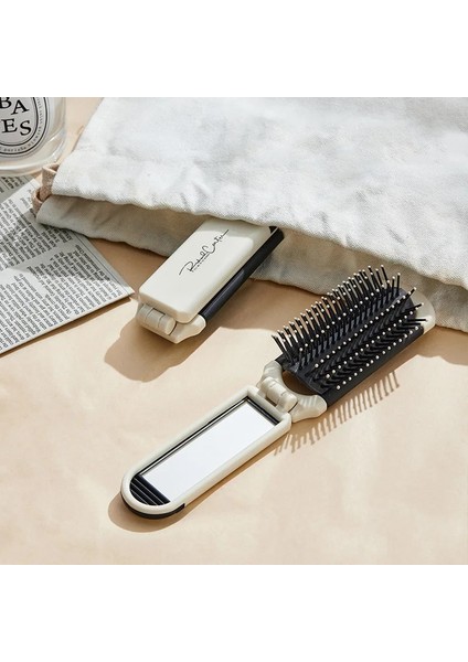 Mini Hairbrus Katlanır Masaj Tarak Kafa Masajı Anti-Statik Taşınabilir Seyahat Saç Fırçası Ayna ile Kız Saç Taraklar (Yurt Dışından)