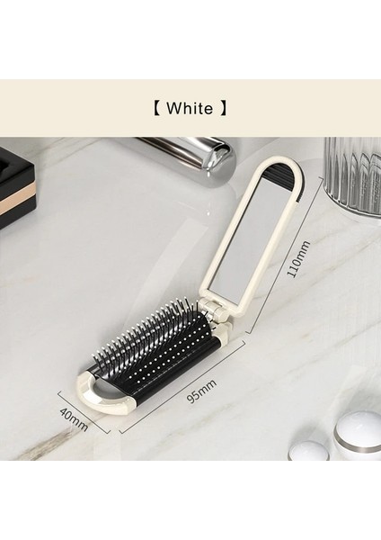 Mini Hairbrus Katlanır Masaj Tarak Kafa Masajı Anti-Statik Taşınabilir Seyahat Saç Fırçası Ayna ile Kız Saç Taraklar (Yurt Dışından)