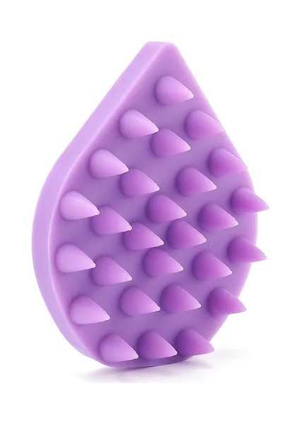 Mor 4 Silikon Şampuan Saç Derisi Saç Masajı Kafa Vücut Saç Derisi Masaj Fırçası Tarak Saç Yıkama Tarağı Duş Fırçası Banyo Spa Masaj Fırçası (Yurt Dışından)