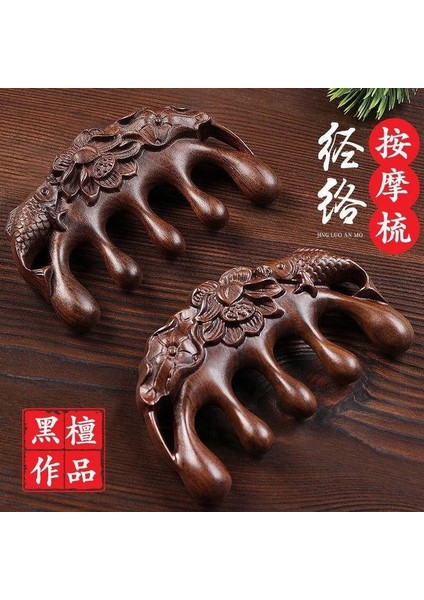 Kırmızı Sandal Ağacı Kafa Meridyen Masaj Tarak Çift Taraflı Oyma Geniş Diş Taraklar Akupunktur Gua Sha Saç Derisi Relax (Yurt Dışından) modelleri