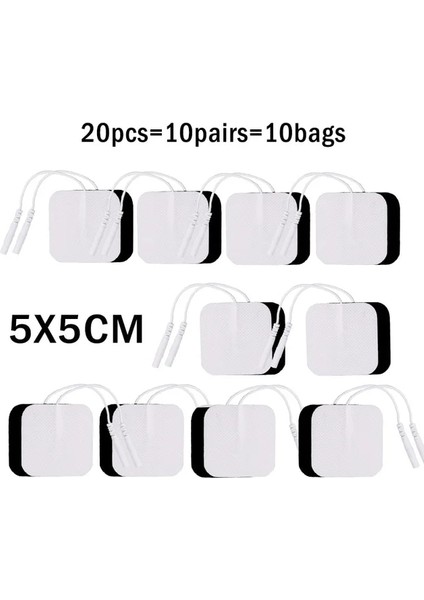 5x5 cm 20 Adet 10/20 Adet Kendinden Yapışkanlı Yedek Onlarca Elektrot Pedleri Kare 5*9/5*5 cm Kas Stimülatörü Elektrikli Dijital Makine Masajı (Yurt Dışından) fiyatları