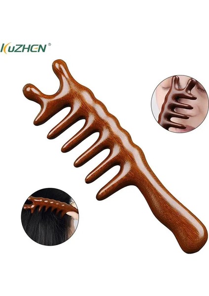 Sandal Ağacı Masaj Tarak Anti-Statik Pürüzsüz Saç Tarak Saç Derisi Meridyen Saç Fırçası Şekillendirici Aracı Geniş Dişli Tarak Ahşap Terapi Tarak (Yurt Dışından) fiyatları