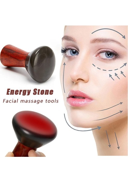S-Au Fiş Volkanik Sıcak Taş Masajı Gua Sha Doğal Sıcak Taş Iğne Sırt Boyun Yüz Masajı Spa Bakımı Kasları Rahatla Cilt Kırışıklıkları Gidermek (Yurt Dışından)